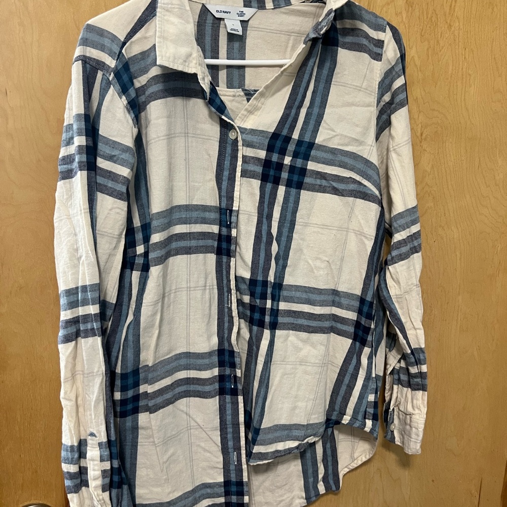 Women’s Blue Plaid Shirt